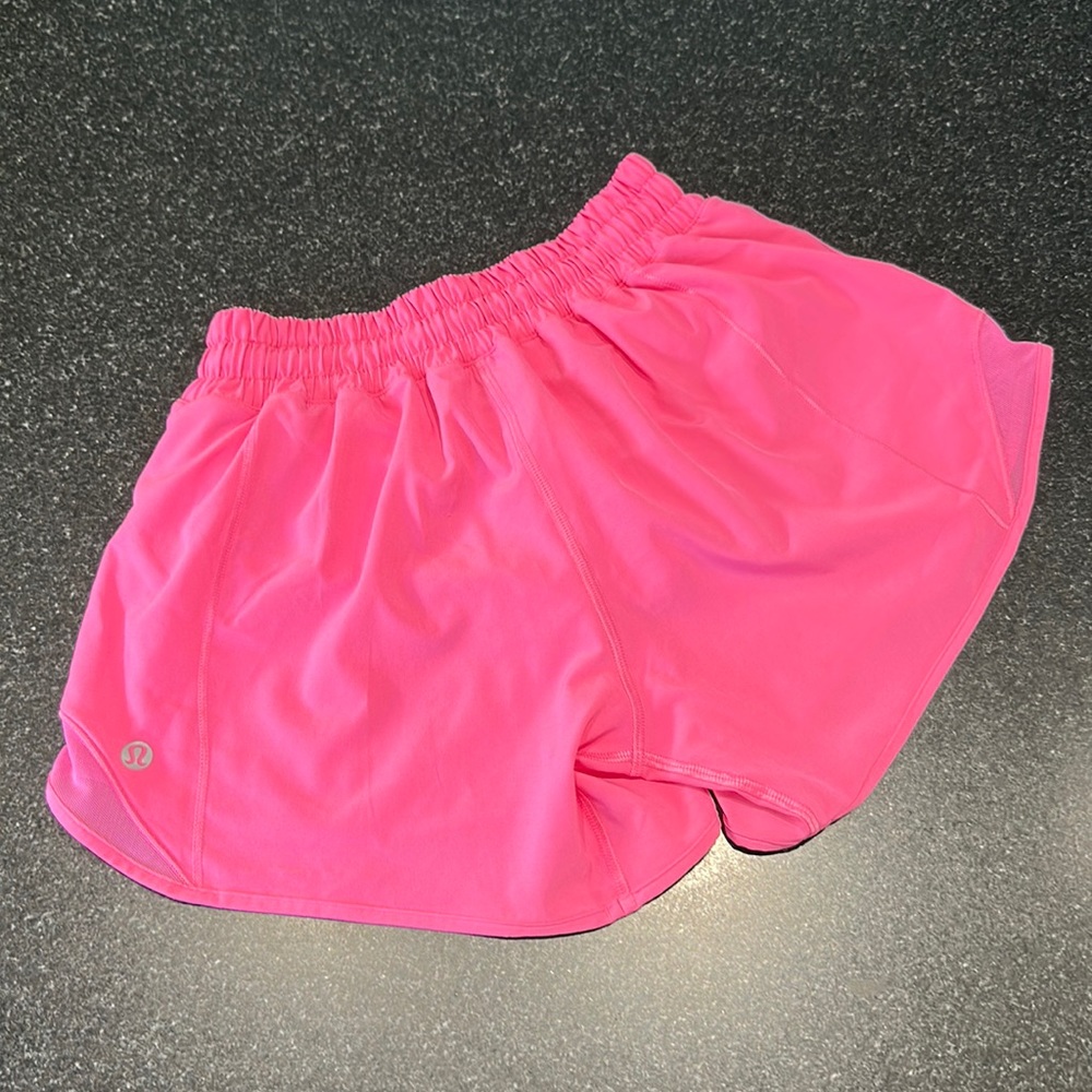 Lululemon Sonic Pink Hotty Hot High Rise Lined Short 4"